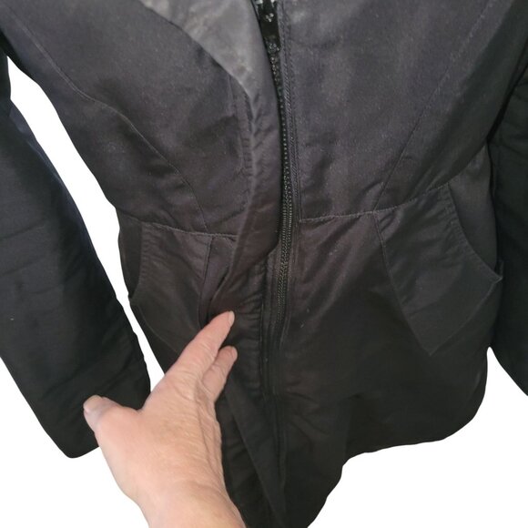 Prairie Underground Black Organic Cotton Hooded Jacket With Zipper &‎ Pockets S - Picture 7 of 10